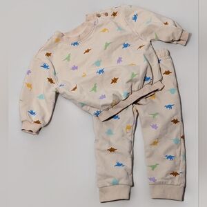 🦕 Cat & Jack Baby 18M Dino Sweatshirt & Jogger Set | NEW Without Tag